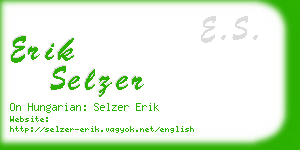 erik selzer business card